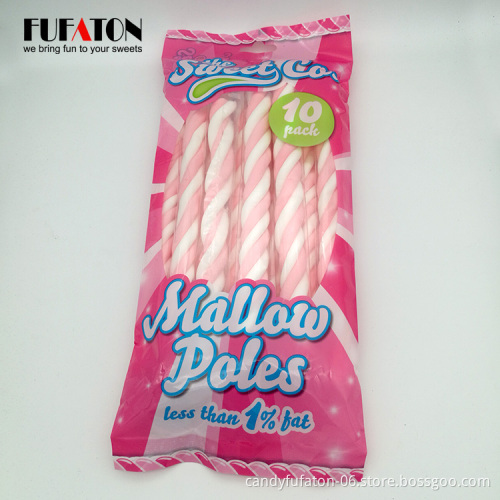 Fruit flavored colorful long twist marshmallow candy halal